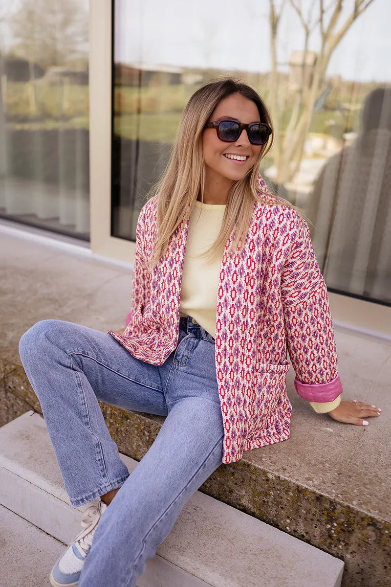Rosa Elegante Designerjacke