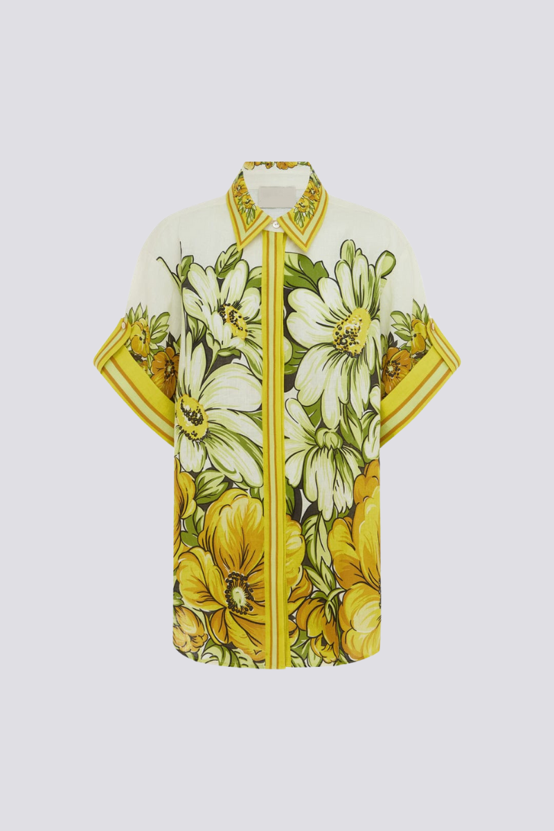 Hosenset Mit Mittellangen Ärmeln Und Blumenmuster