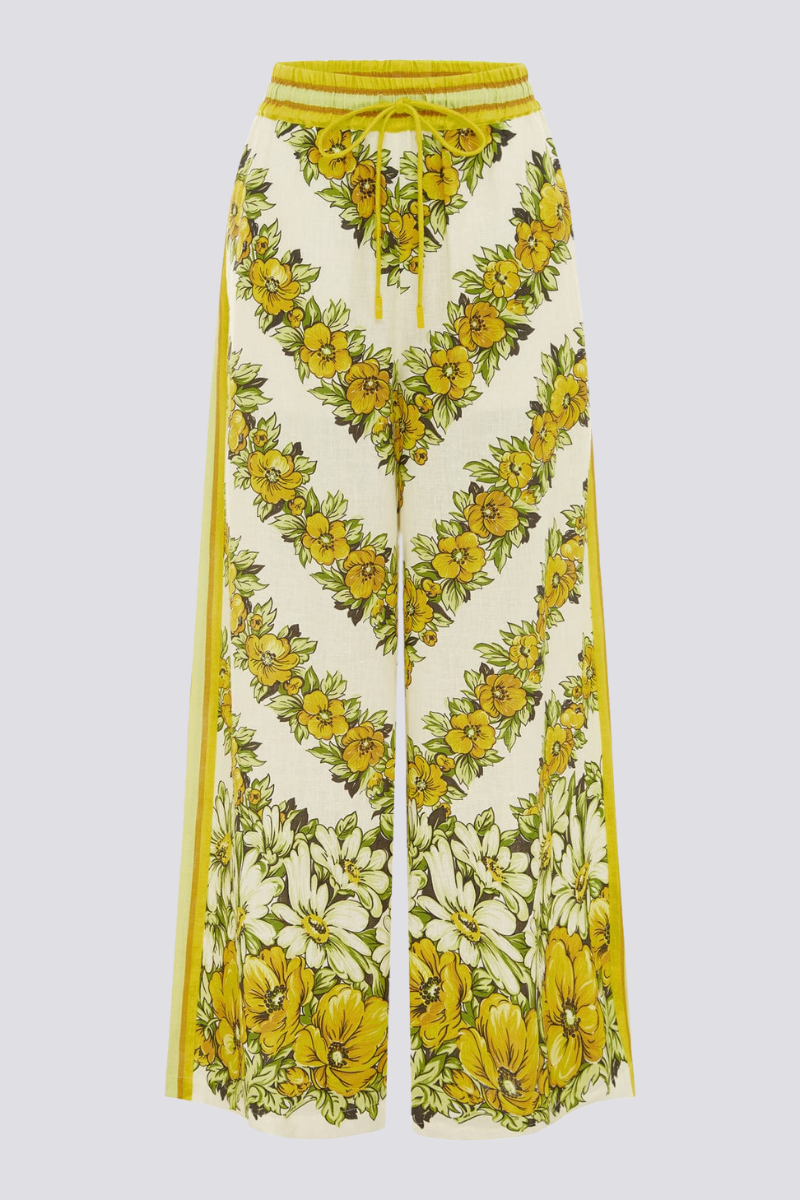 Hosenset Mit Mittellangen Ärmeln Und Blumenmuster