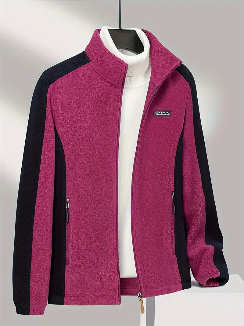 Warme Fleecejacke Mit Reißverschluss Für Damen