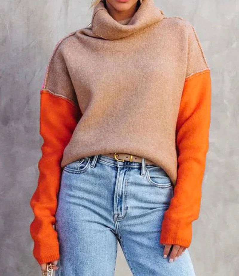 Wintertrend Color Block Pullover