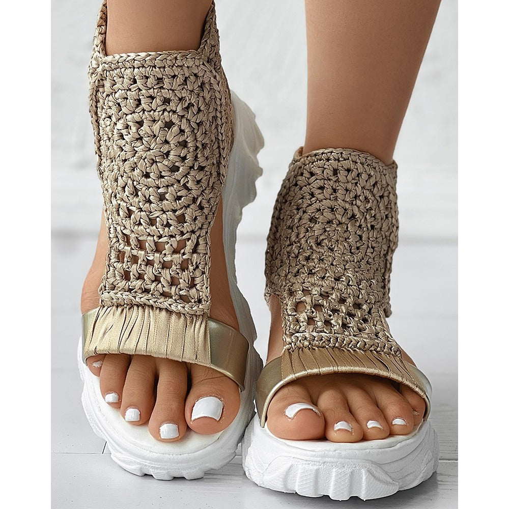 Elegante Stricksandalen