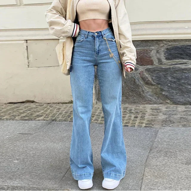 Sommer Damen Jeans - Mid Waist Design