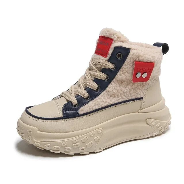 Damen-Schneestiefel Mit Dicker Und Warmer Sohle