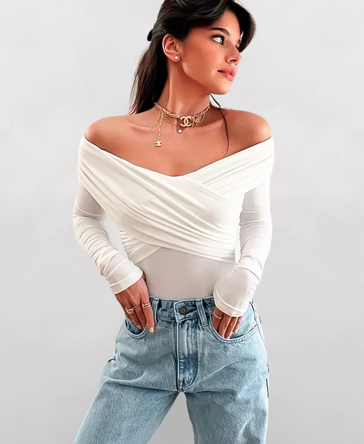 Eleganter Off-Shoulder-Body
