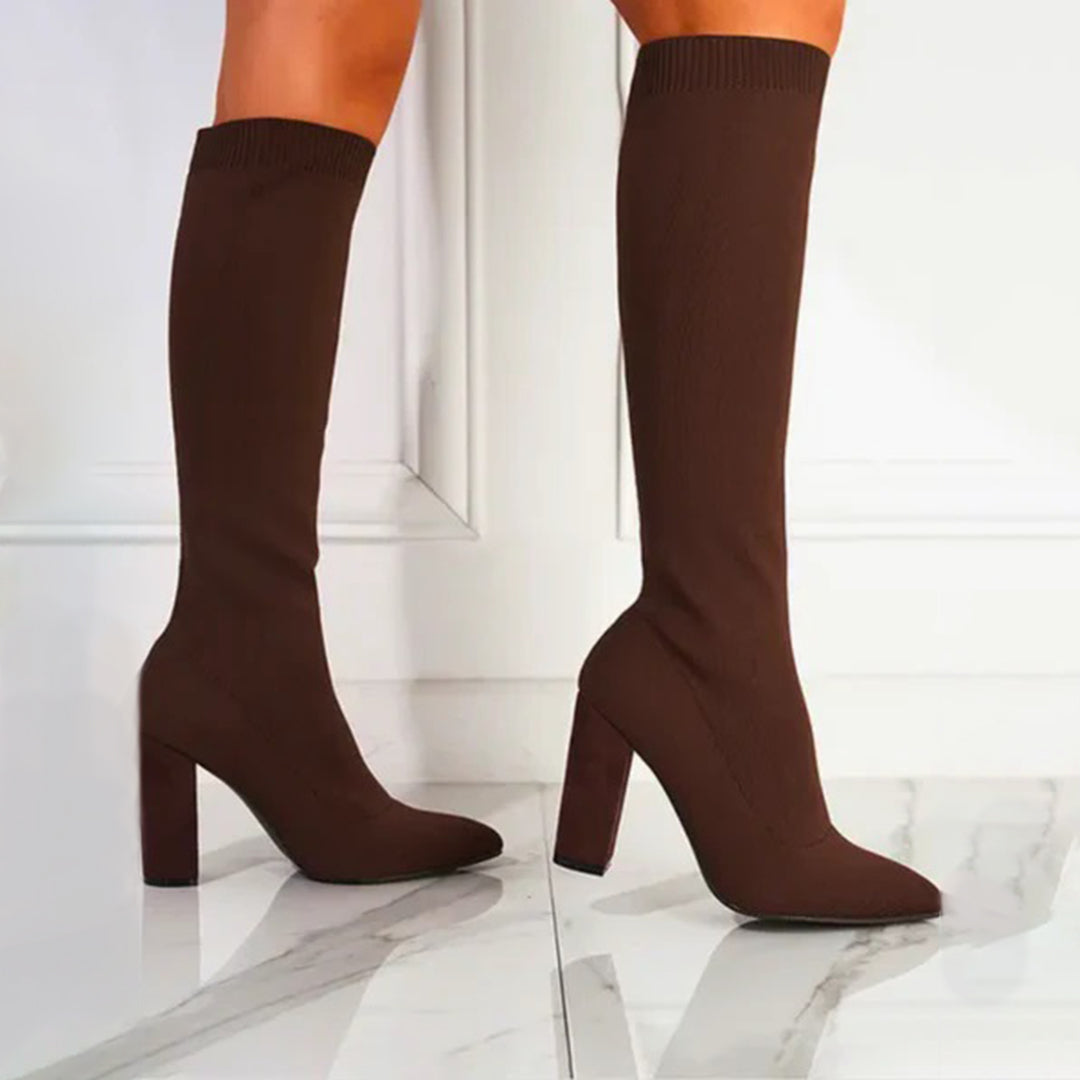 Overknee-Sock-Stiefel