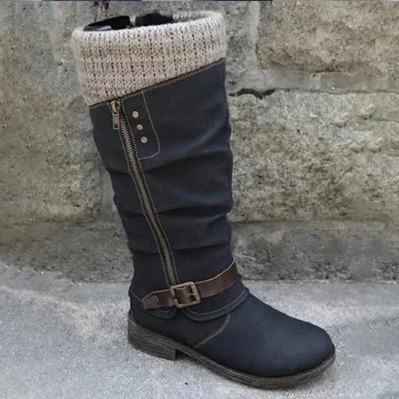 Damenstiefel Mit Dicken Absätzen Und Seitlichen Reißverschlüssen – Die Perfekte Harmonie Aus Stil Und Komfort
