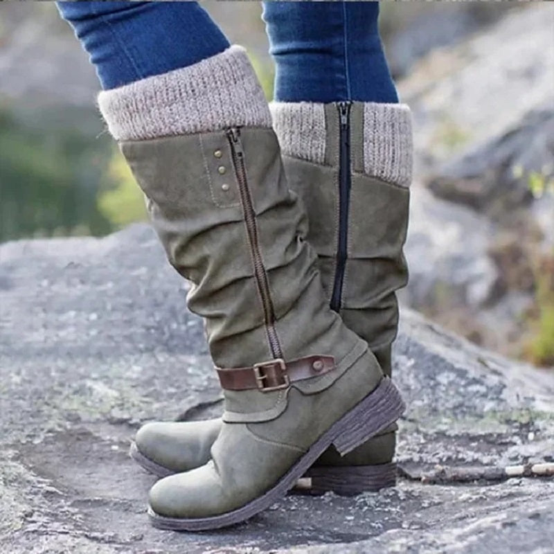 Damenstiefel Mit Dicken Absätzen Und Seitlichen Reißverschlüssen – Die Perfekte Harmonie Aus Stil Und Komfort