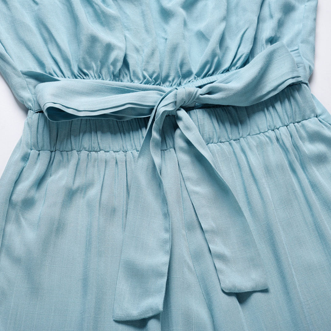 Stylischer Jumpsuit Mit Bindeband İn Der Taille