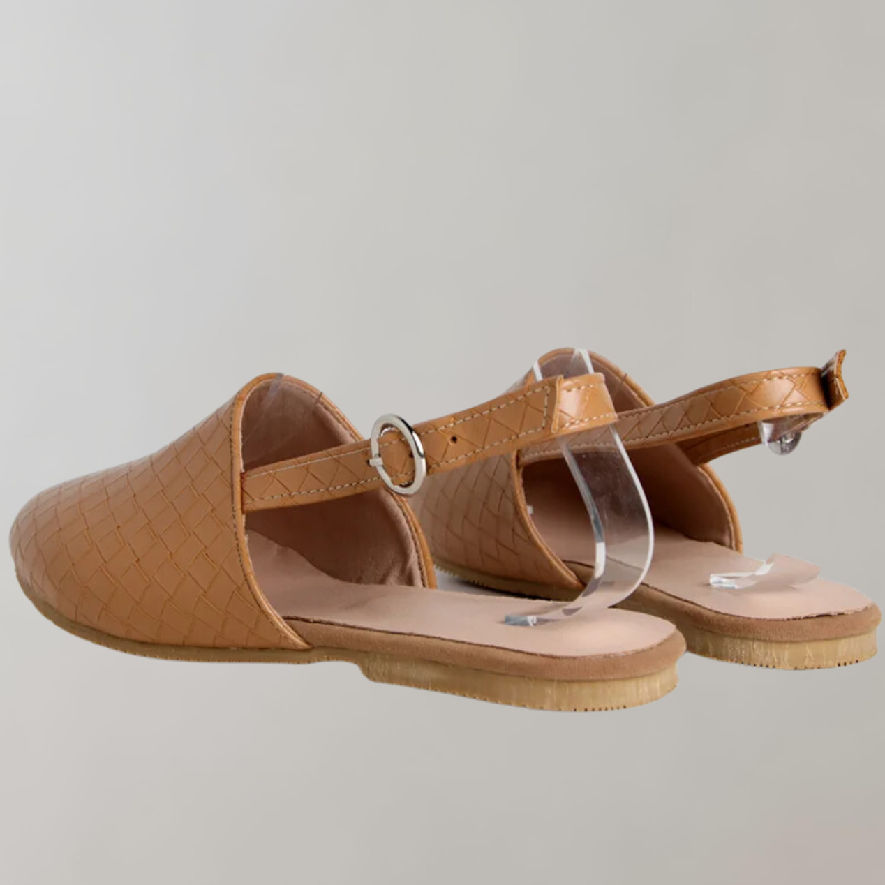 Flache Sandalen Mit Niedrigem Absatz | Loafer-Sandalen Mit Riemen An Der Rückseite