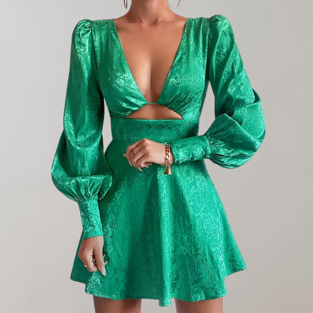 Minikleid Mit Tiefem V-Ausschnitt