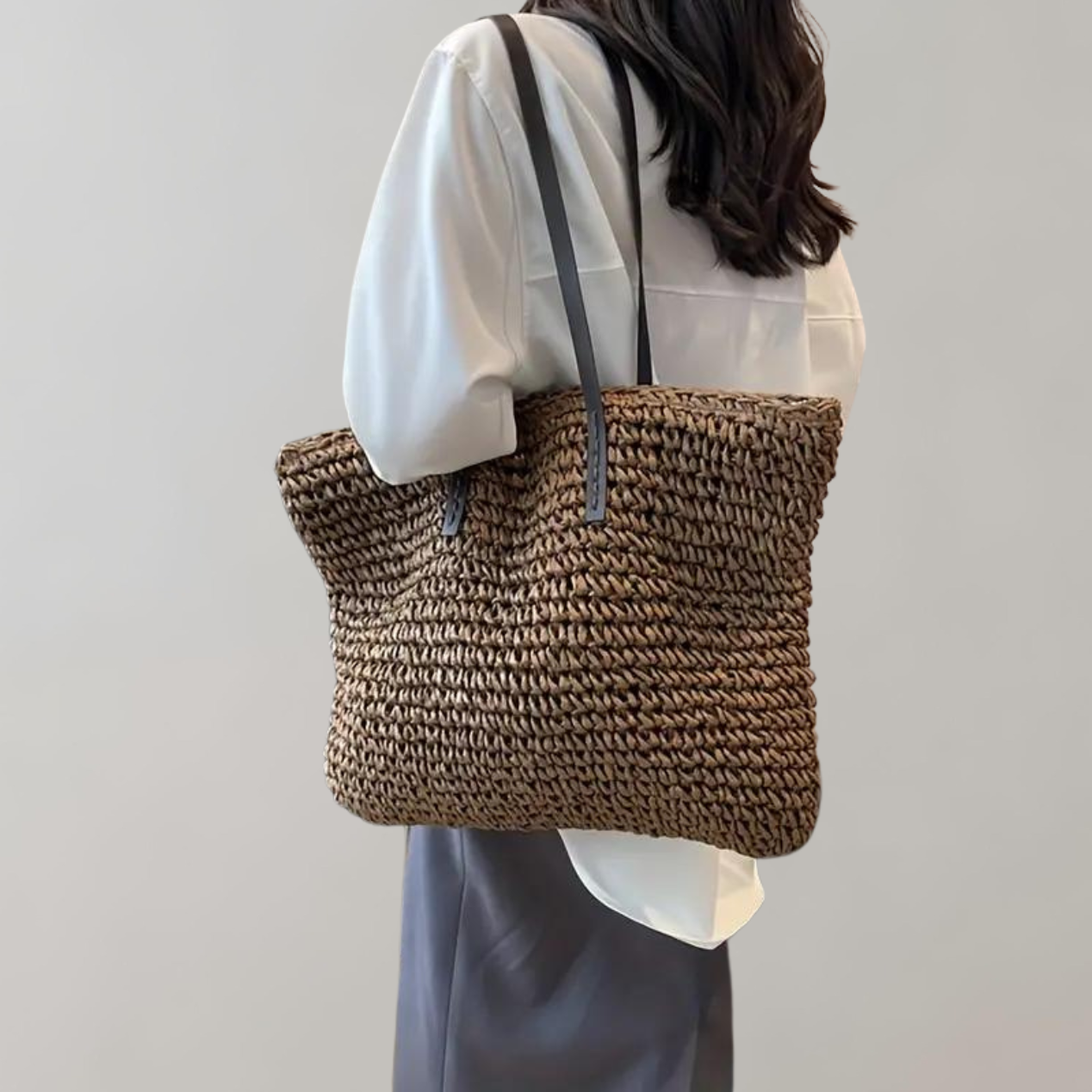 Große Gestrickte Tragetasche | Tasche İm Bohemian-Strandstil