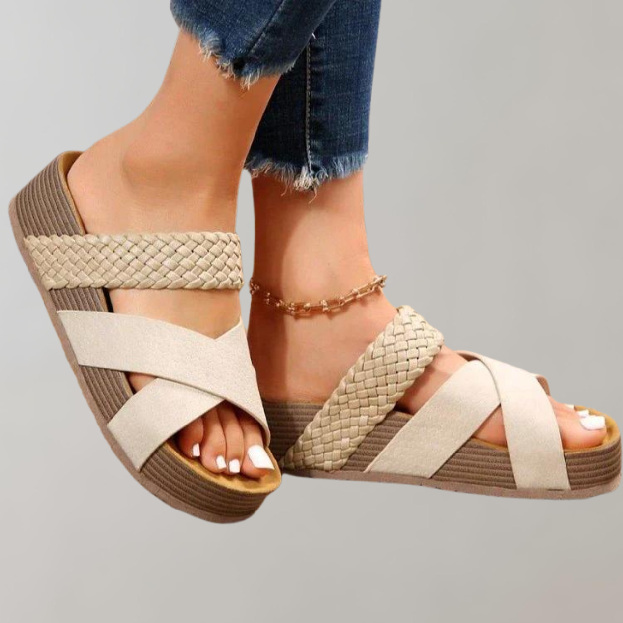 Orthopädische Plateausandalen Für Damen | Bequeme Sommerschuhe Mit 3 Riemen