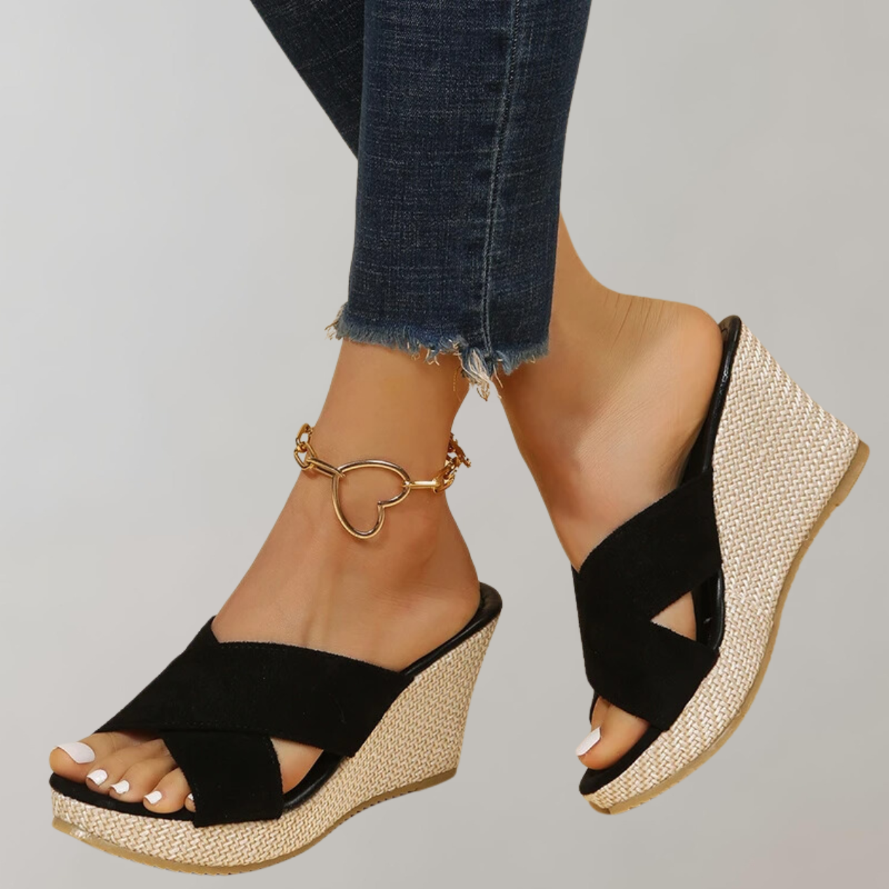 Orthopädische Sandalen Mit Hohen Absätzen