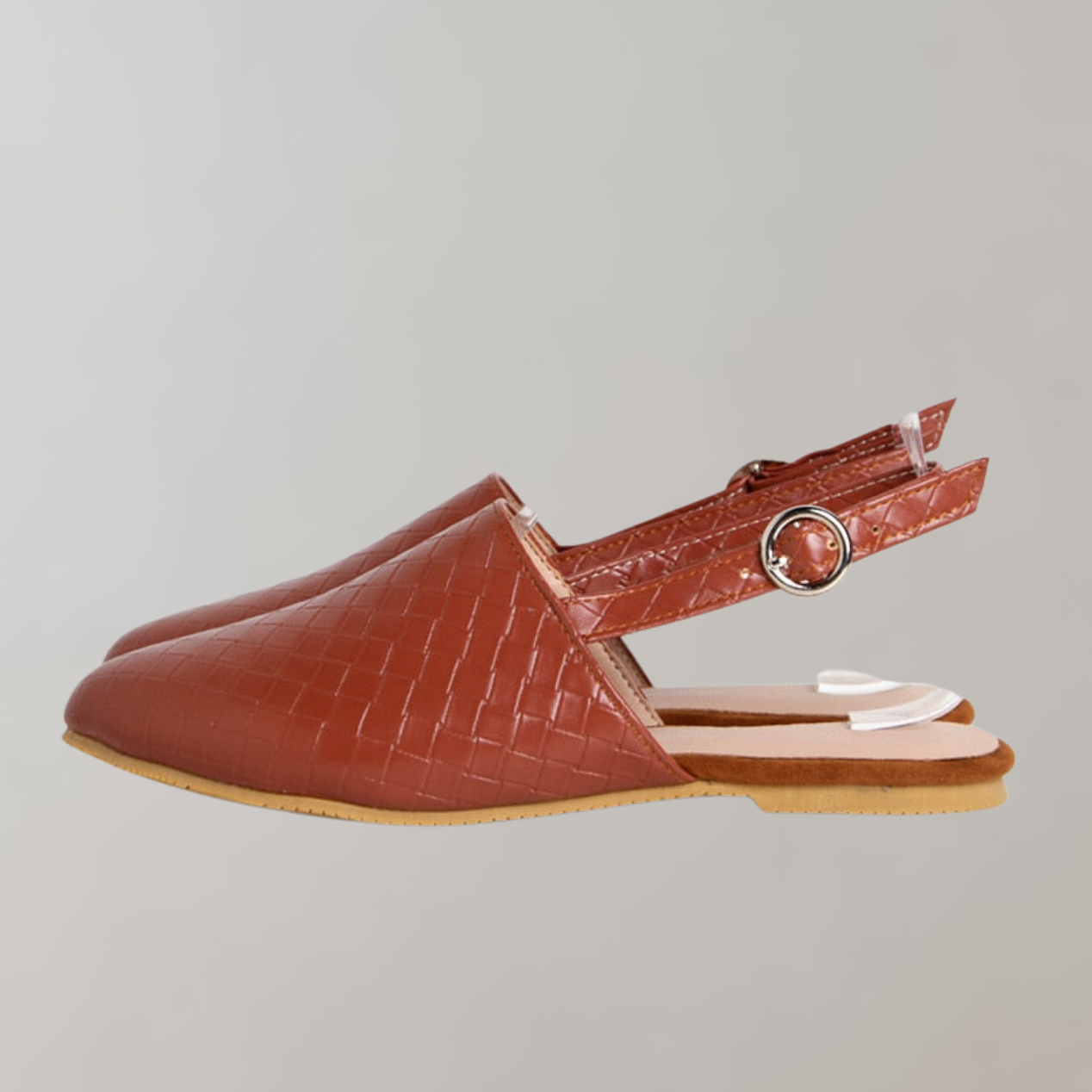 Flache Sandalen Mit Niedrigem Absatz | Loafer-Sandalen Mit Riemen An Der Rückseite