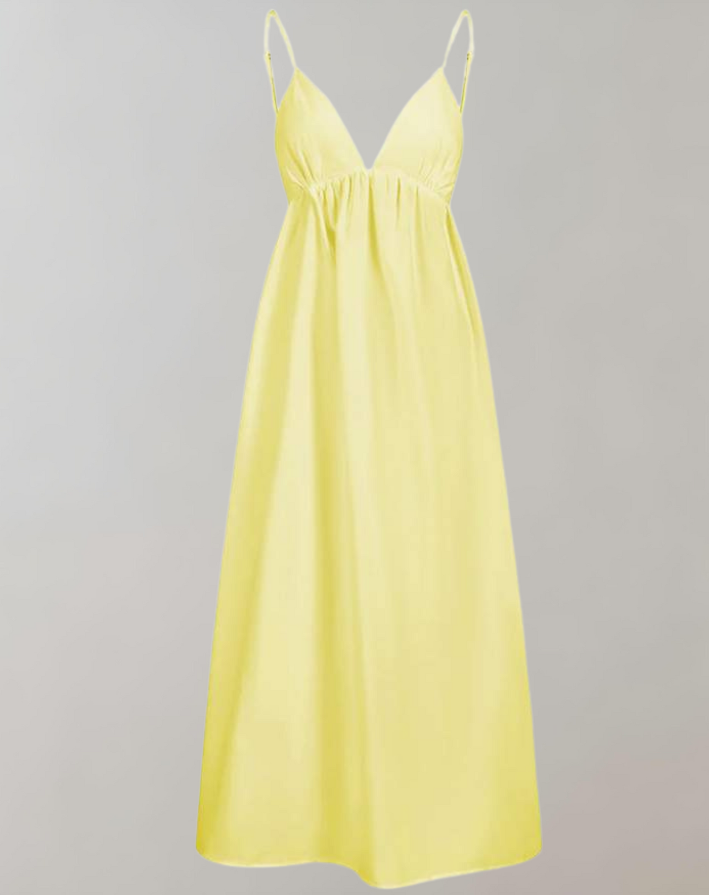 Maxi-Sommerkleid Aus Baumwolle Mit Dünnen Trägern