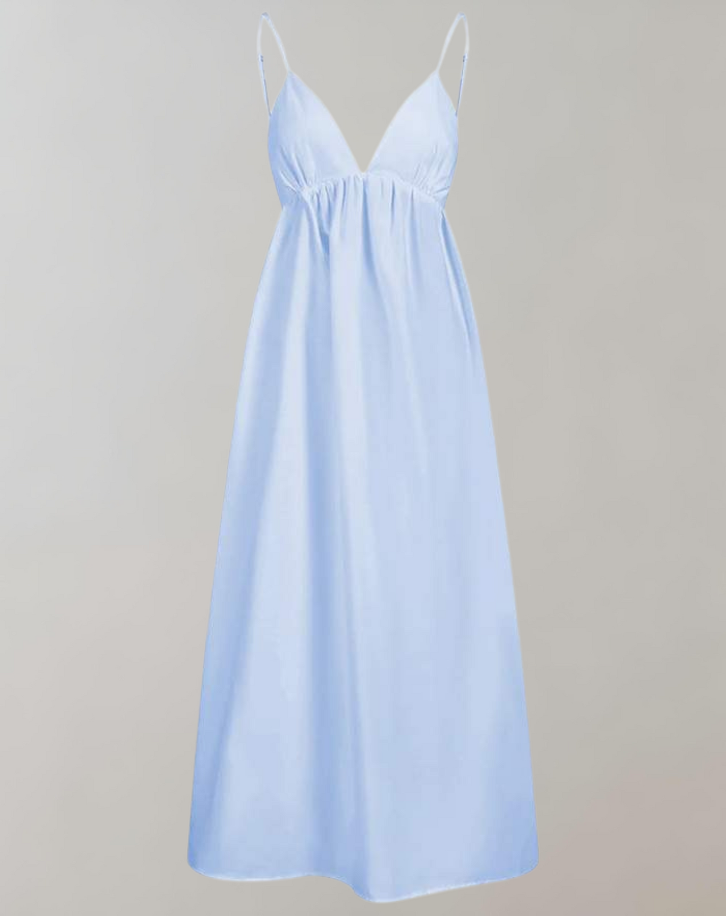 Maxi-Sommerkleid Aus Baumwolle Mit Dünnen Trägern