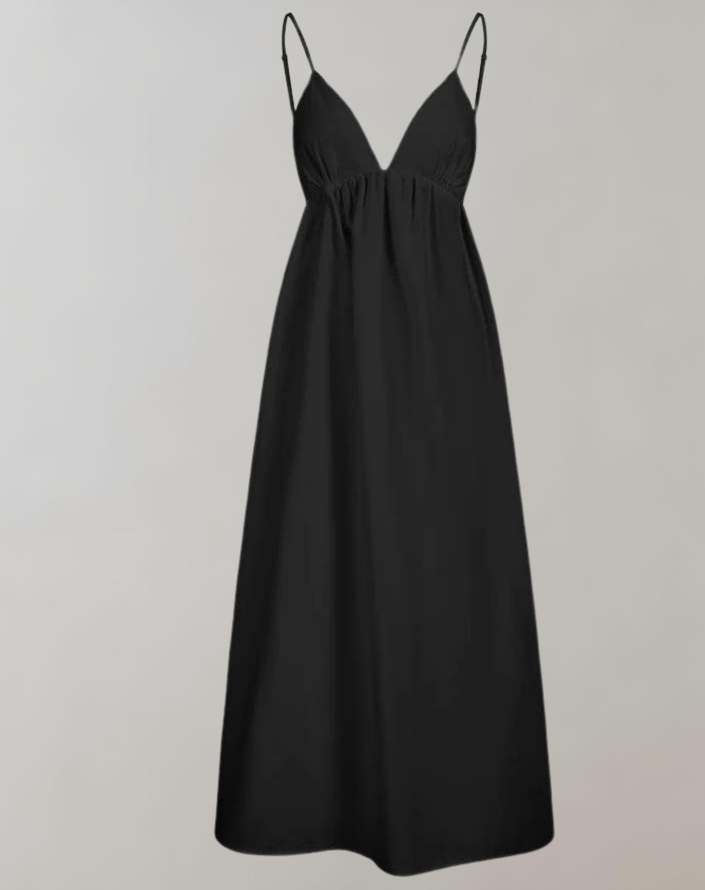 Maxi-Sommerkleid Aus Baumwolle Mit Dünnen Trägern