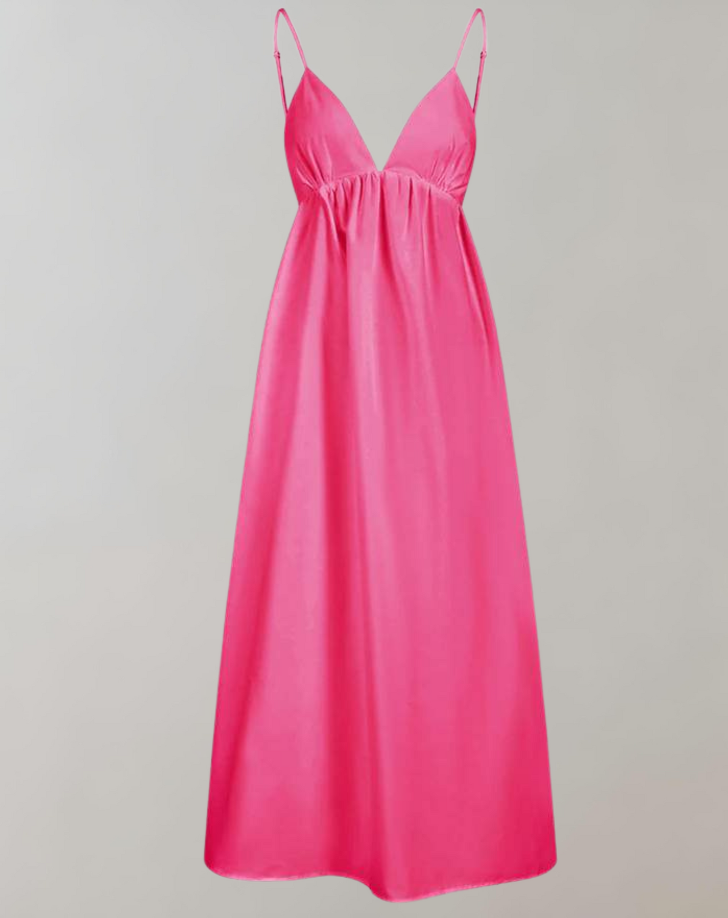 Maxi-Sommerkleid Aus Baumwolle Mit Dünnen Trägern