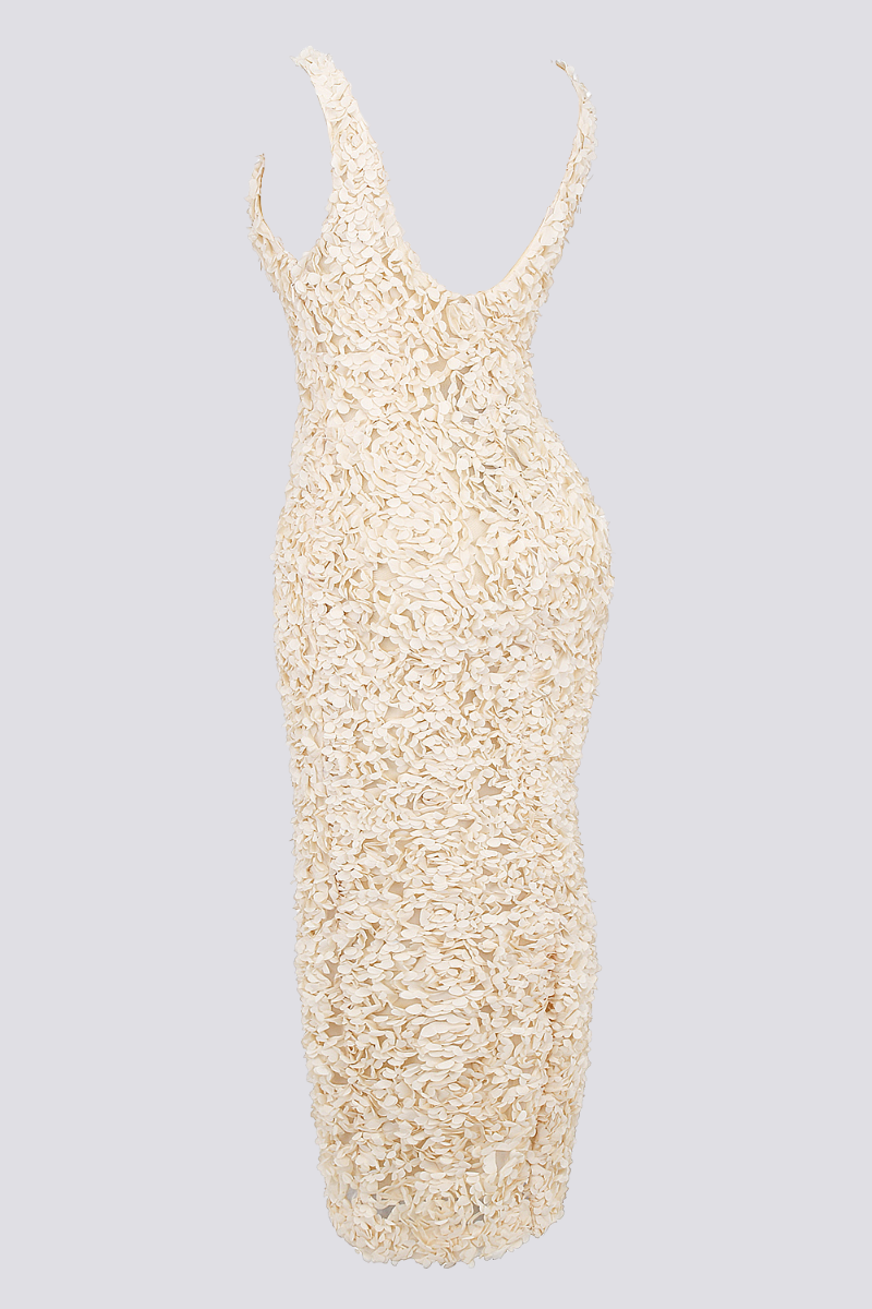 Rückenfreies Maxikleid Mit Tiefem V-Ausschnitt