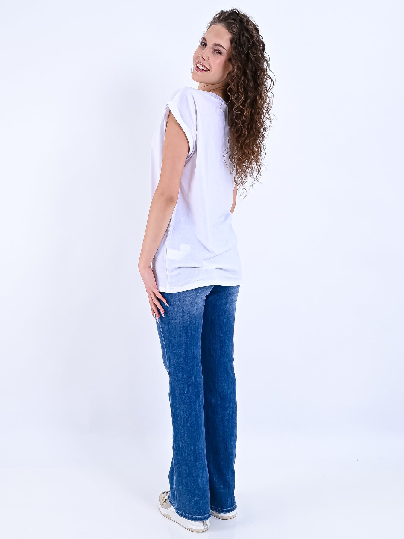 Rosa T-Shirt Mit Textprint