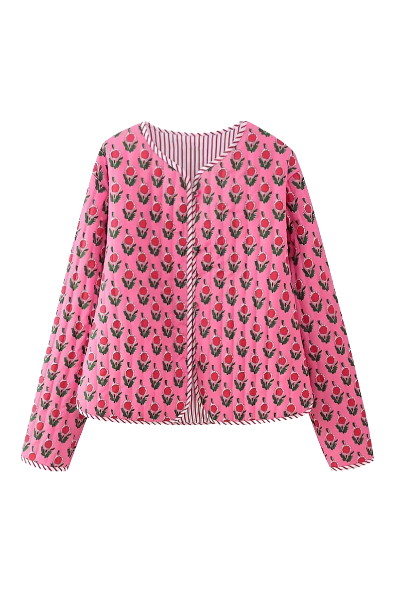 Elegante Rosa Jacke