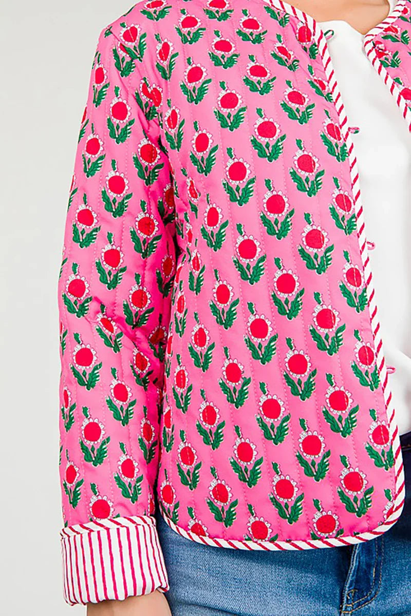 Elegante Rosa Jacke