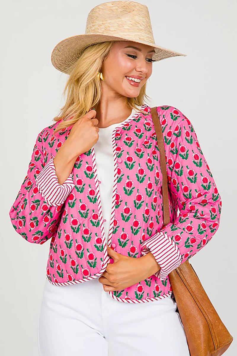Elegante Rosa Jacke