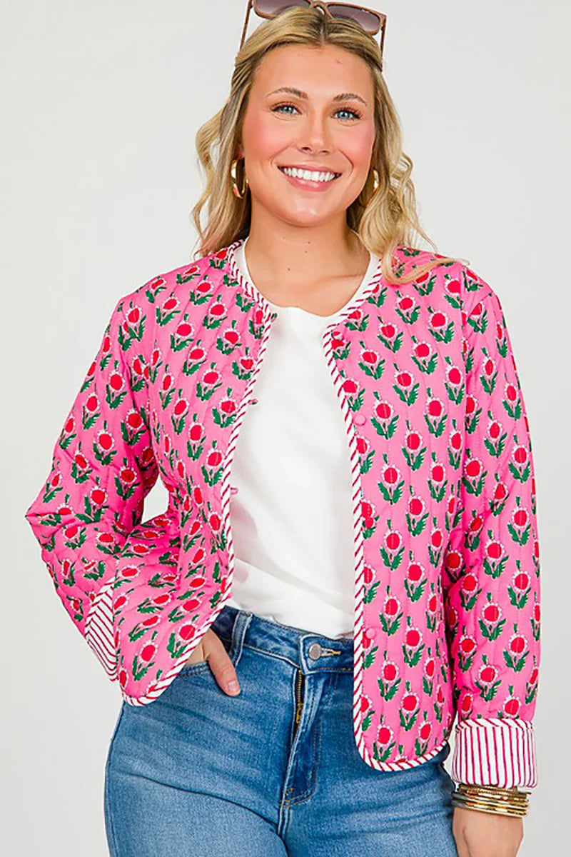 Elegante Rosa Jacke