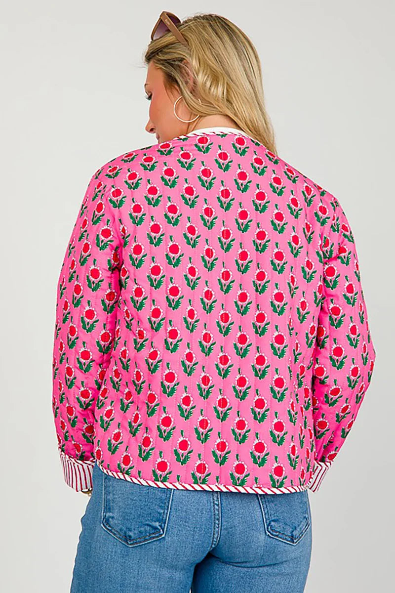 Elegante Rosa Jacke