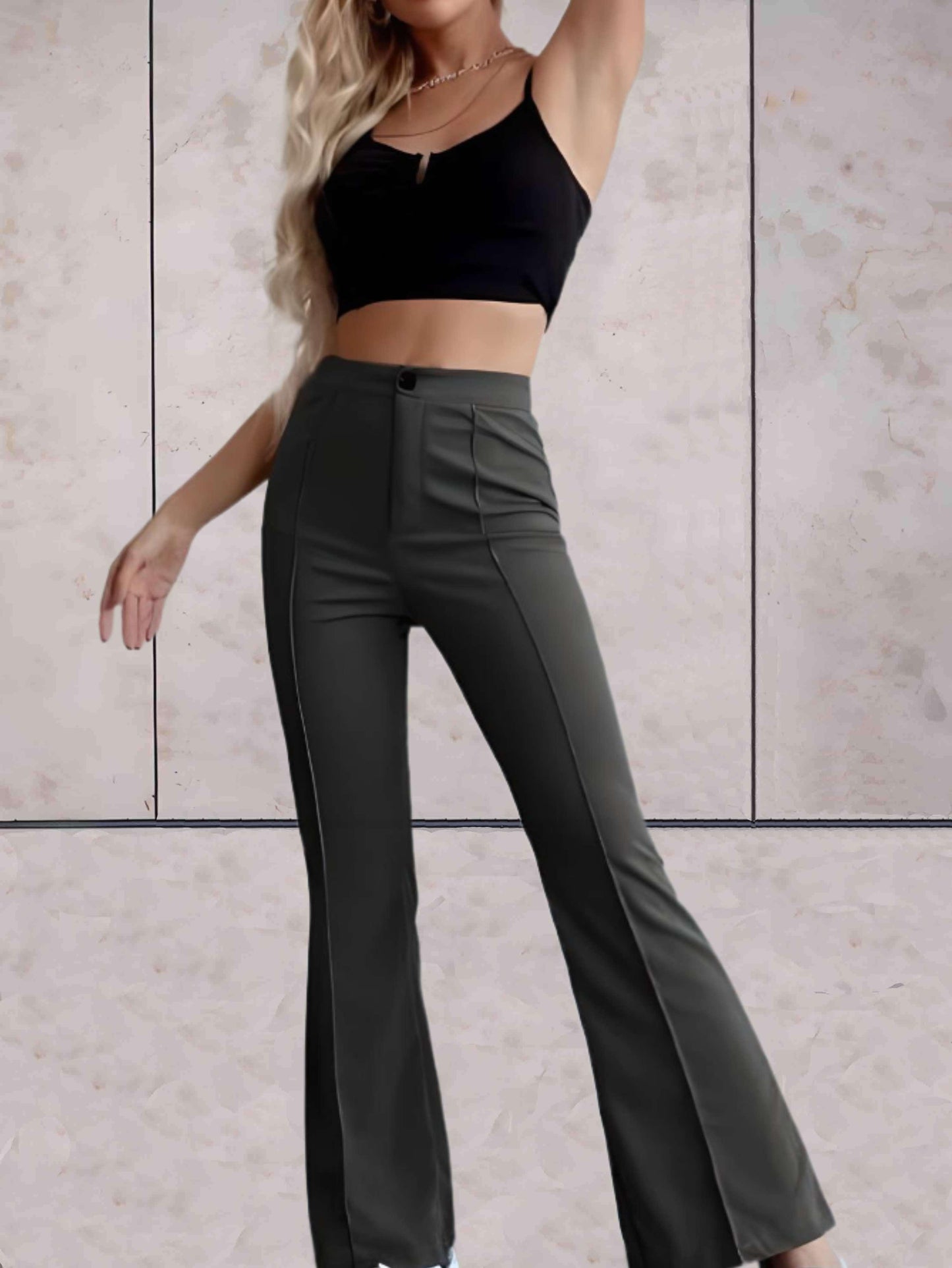 Stilvolle Sommerhose Mit Hoher Taille