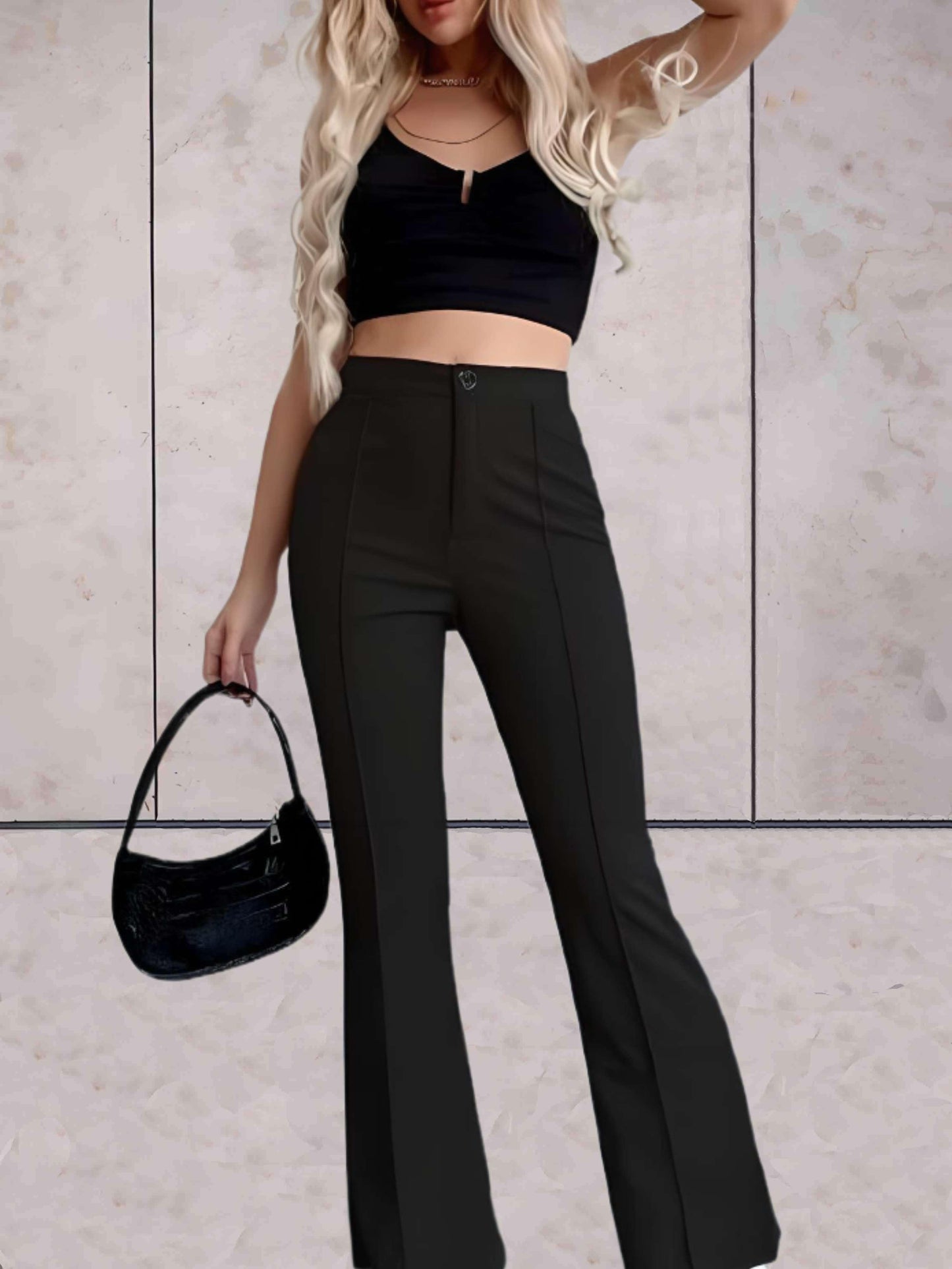 Stilvolle Sommerhose Mit Hoher Taille