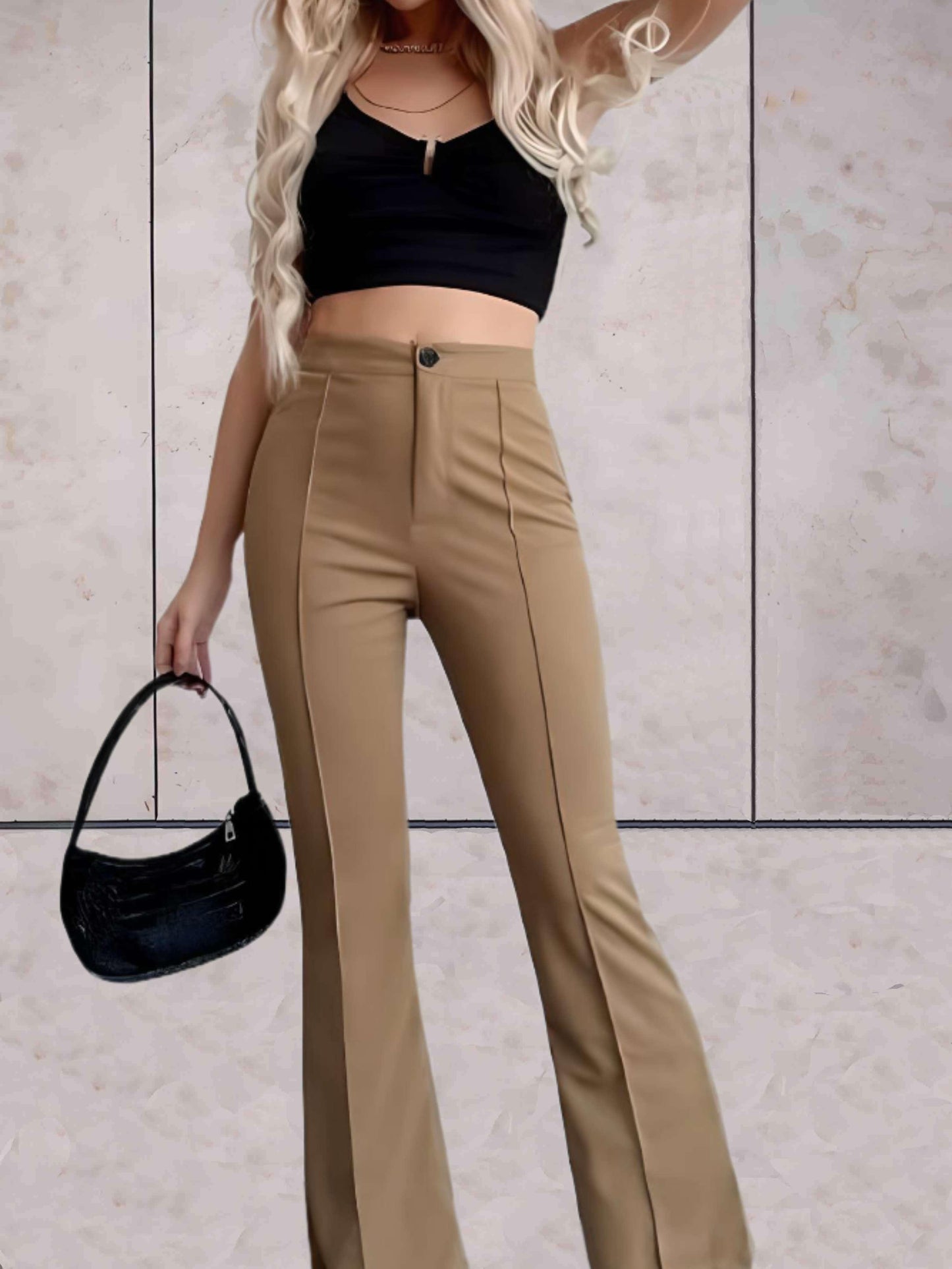 Stilvolle Sommerhose Mit Hoher Taille