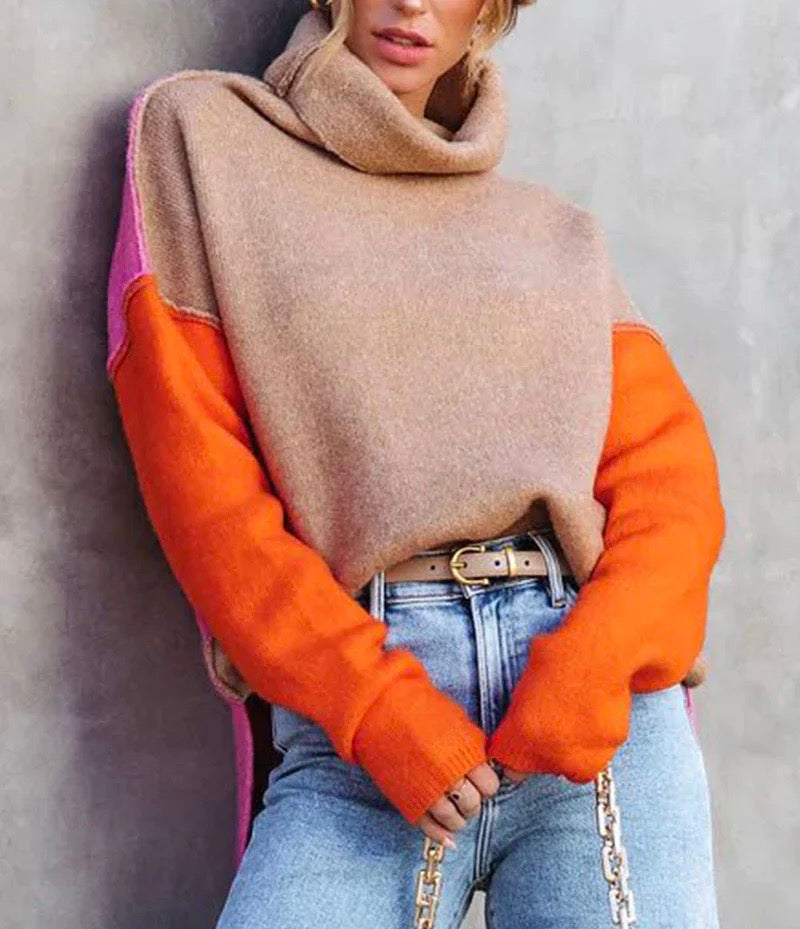 Wintertrend Color Block Pullover