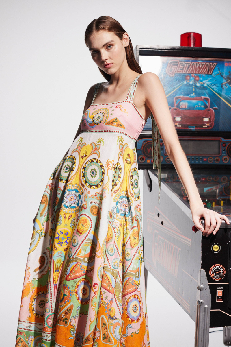 Paisley-Maxikleid Mit Spaghettiträgern