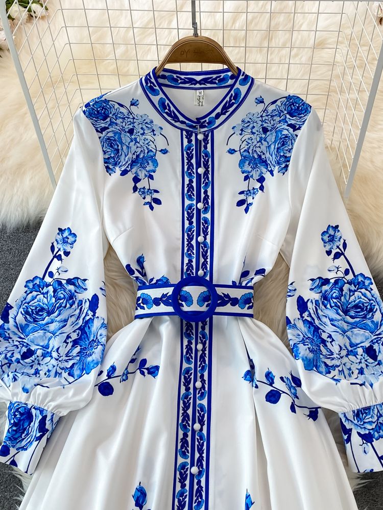 Elegantes Langarm Damenkleid