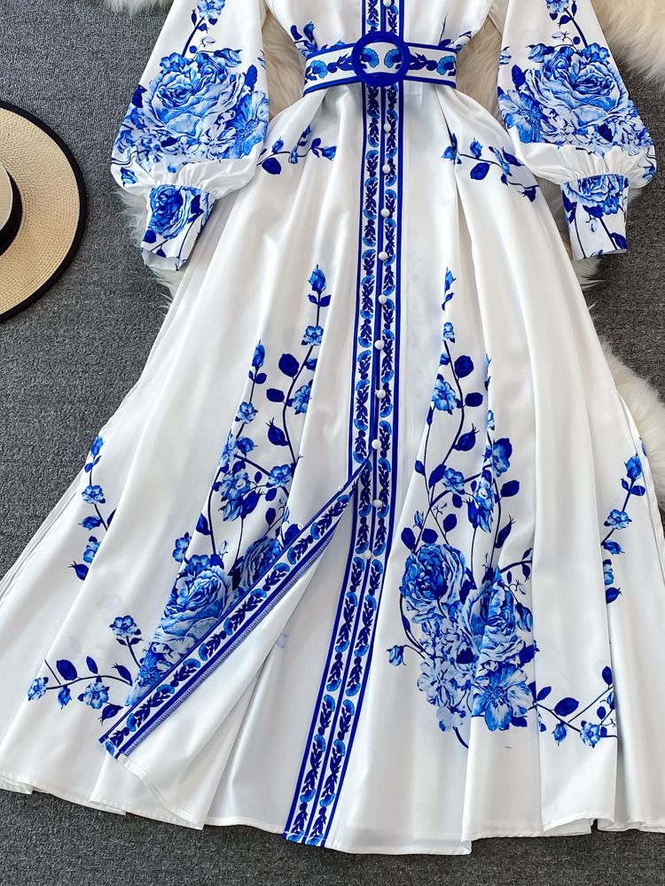 Elegantes Langarm Damenkleid