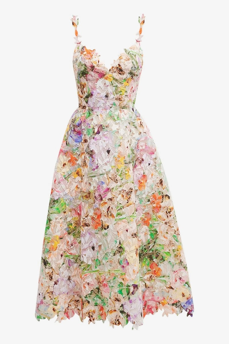 Elegantes, Tief Ausgeschnittenes Midikleid