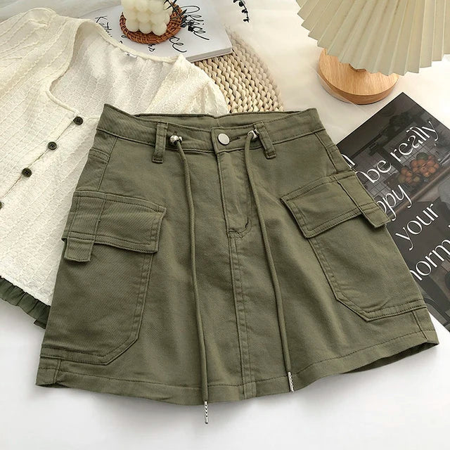 Minirock İn A-Linie Mit Hoher Taille Für Damen