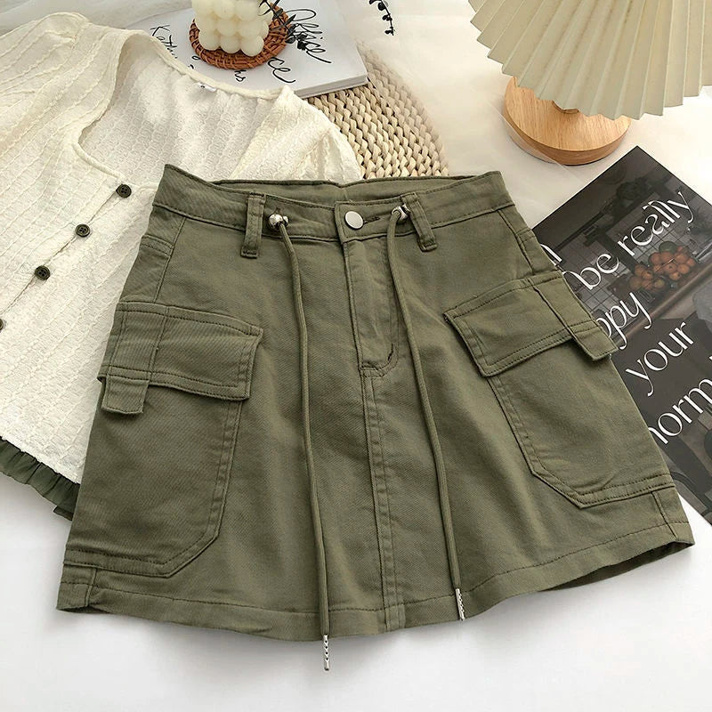 Minirock İn A-Linie Mit Hoher Taille Für Damen