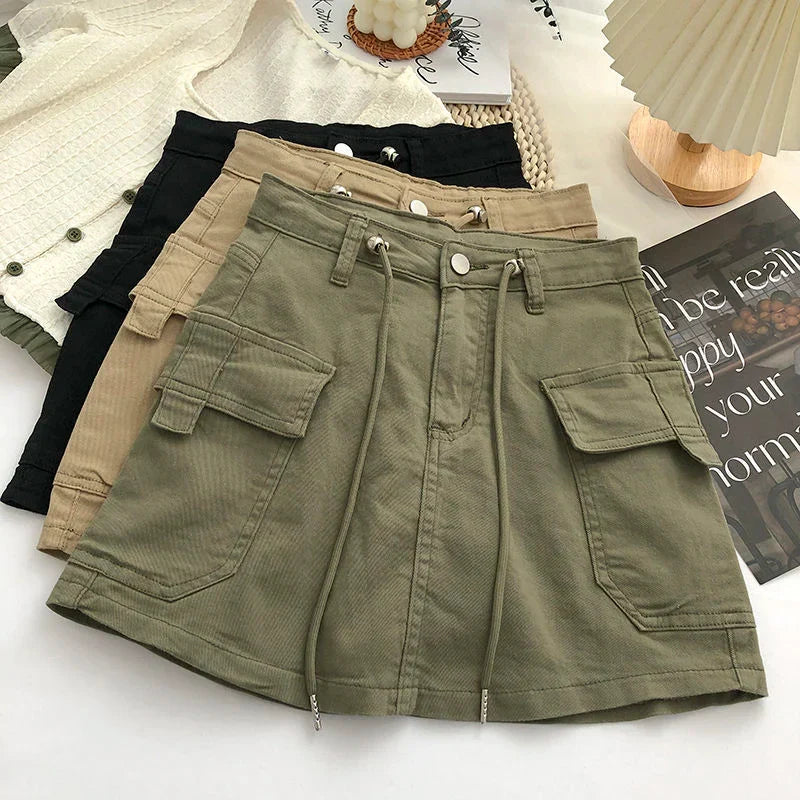 Minirock İn A-Linie Mit Hoher Taille Für Damen
