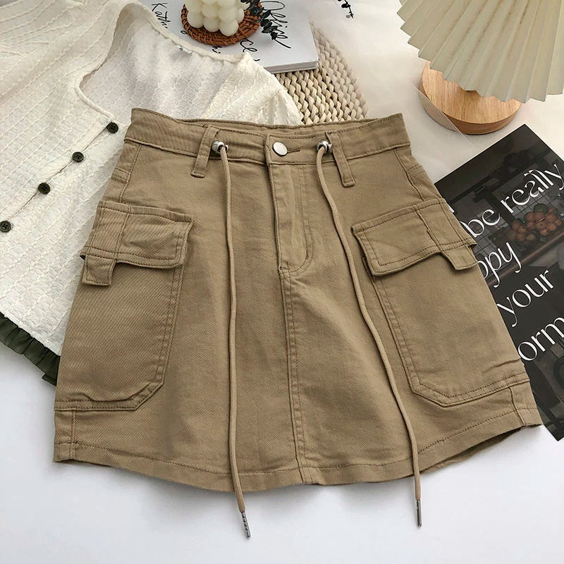 Minirock İn A-Linie Mit Hoher Taille Für Damen