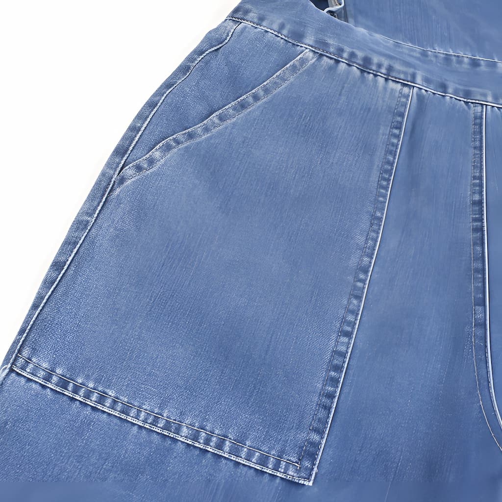 Jeans-Overall Mit Offenem Rückendetail