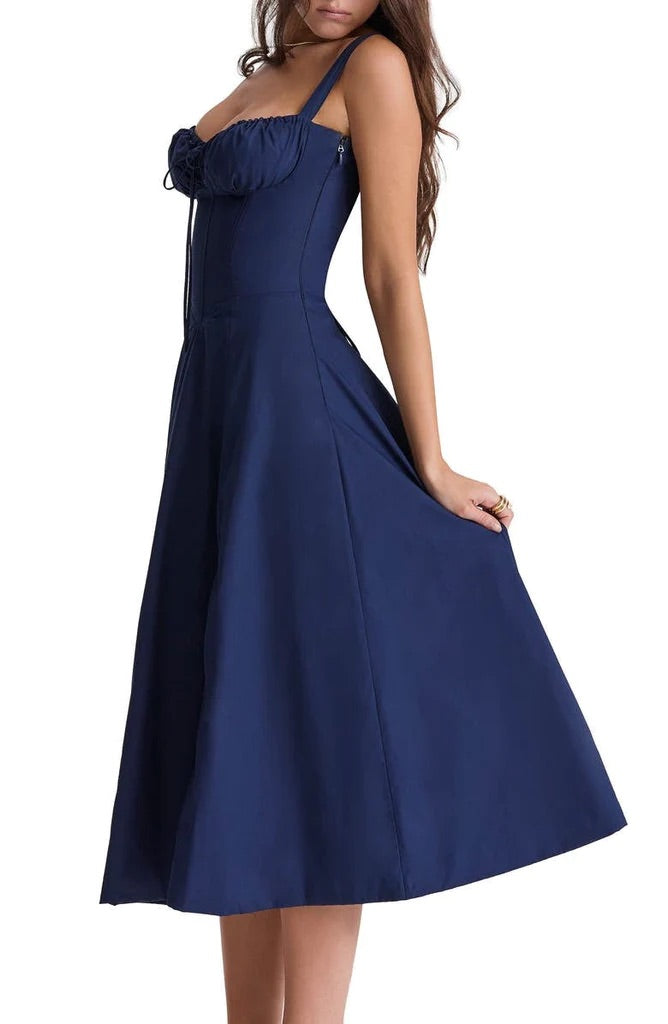 Kleid Mit Blumen-Corsagenmuster