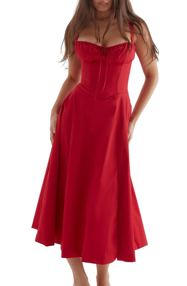 Kleid Mit Blumen-Corsagenmuster