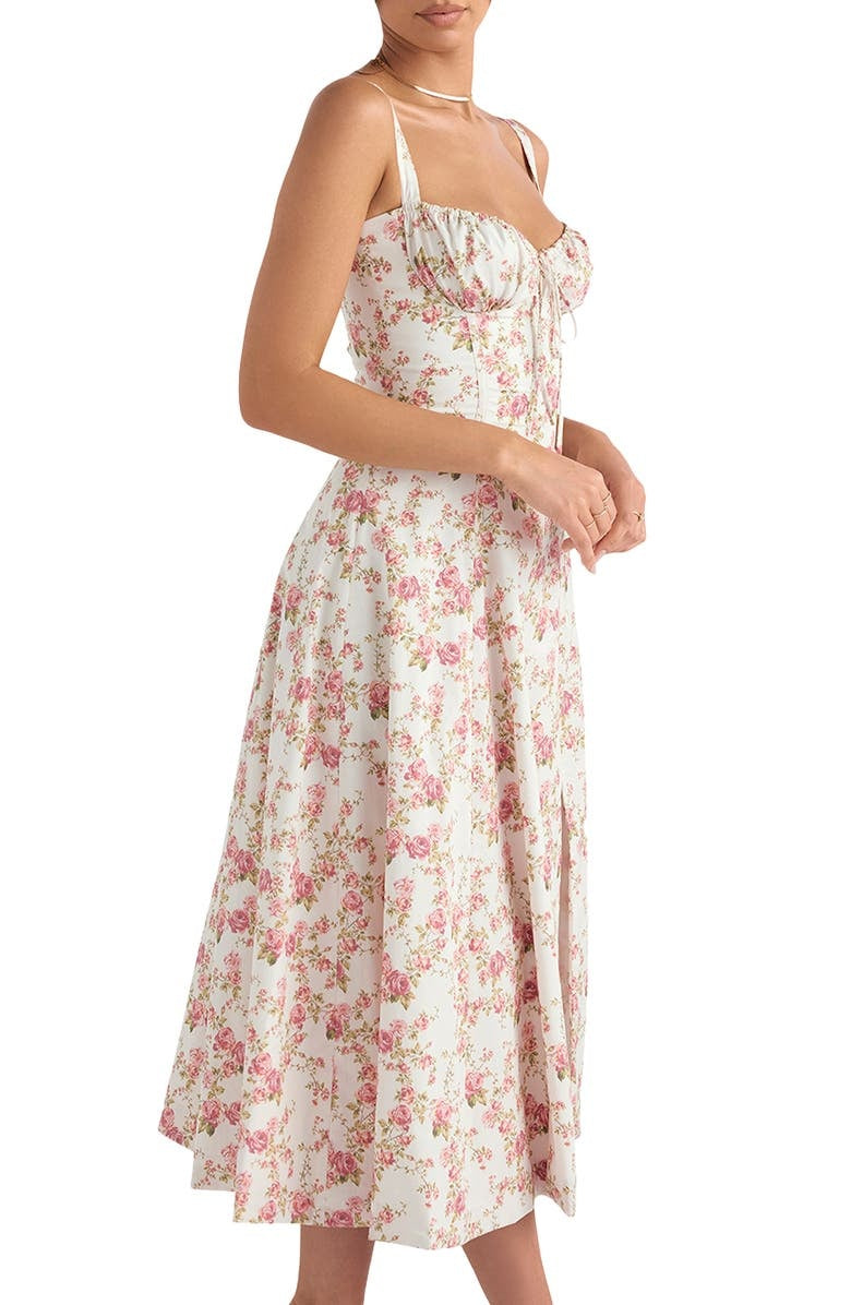 Kleid Mit Blumen-Corsagenmuster