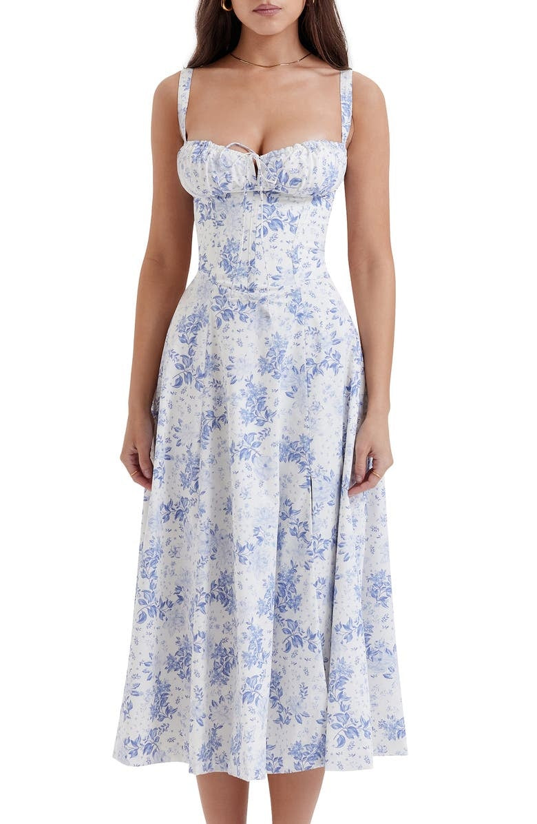 Kleid Mit Blumen-Corsagenmuster