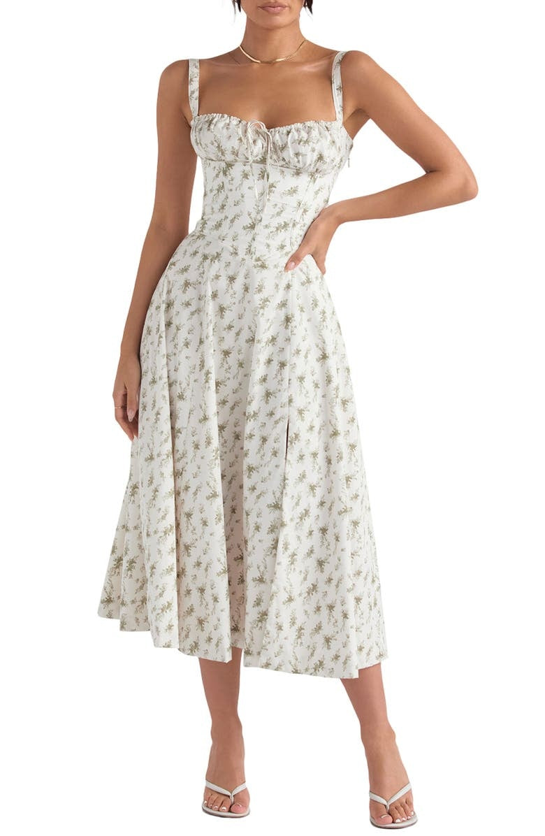 Kleid Mit Blumen-Corsagenmuster