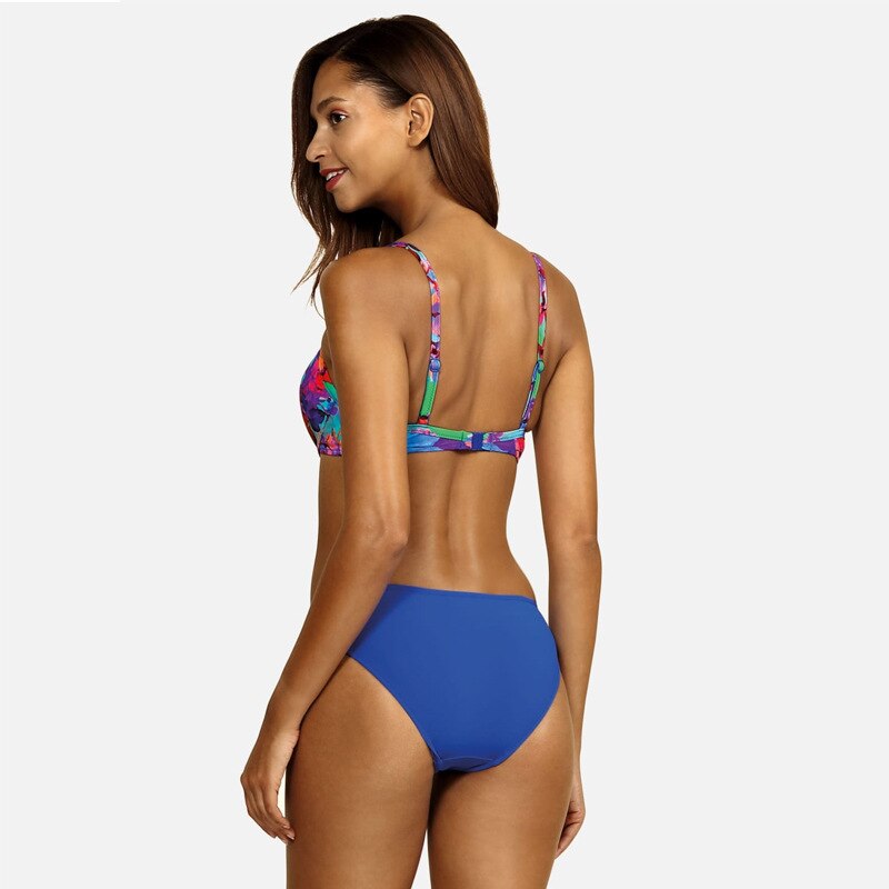 Stylischer Bikini Mit Blumenmuster