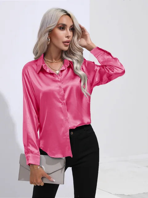 Satinhemd İm Stylischen Design